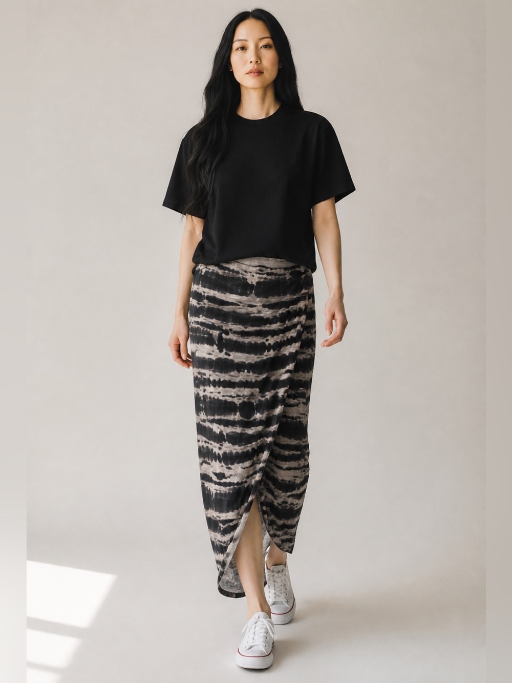 🌷 Mango Tie-Dye Maxi Skirt with Asymmetrical Wrap #62